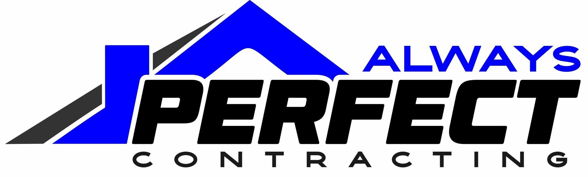 Blue house icon with "ALWAYS PERFECT CONTRACTING" text below.