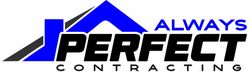 Blue house icon with "ALWAYS PERFECT CONTRACTING" text below.