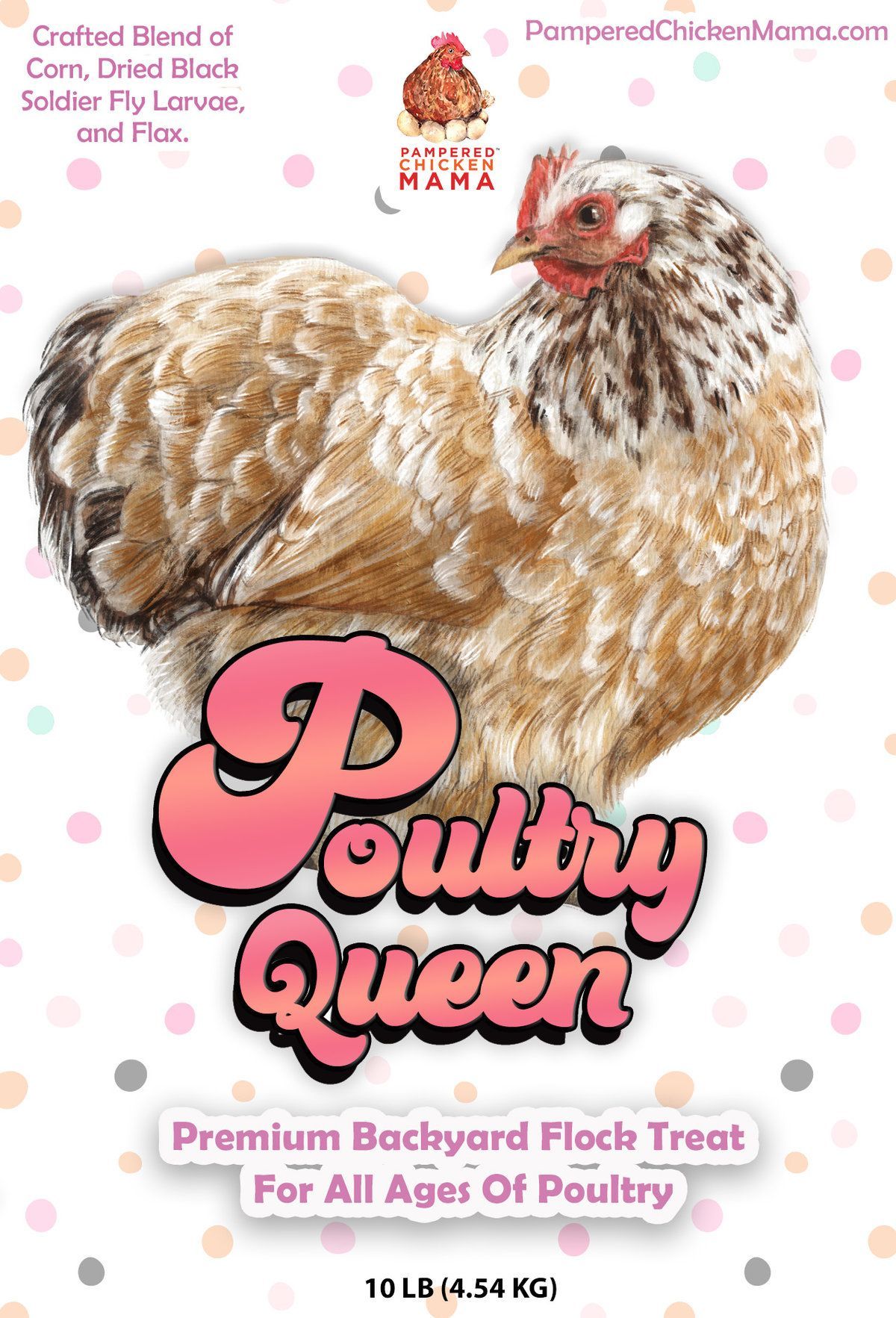 A poultry queen premium backyard flock treat for all ages of poultry