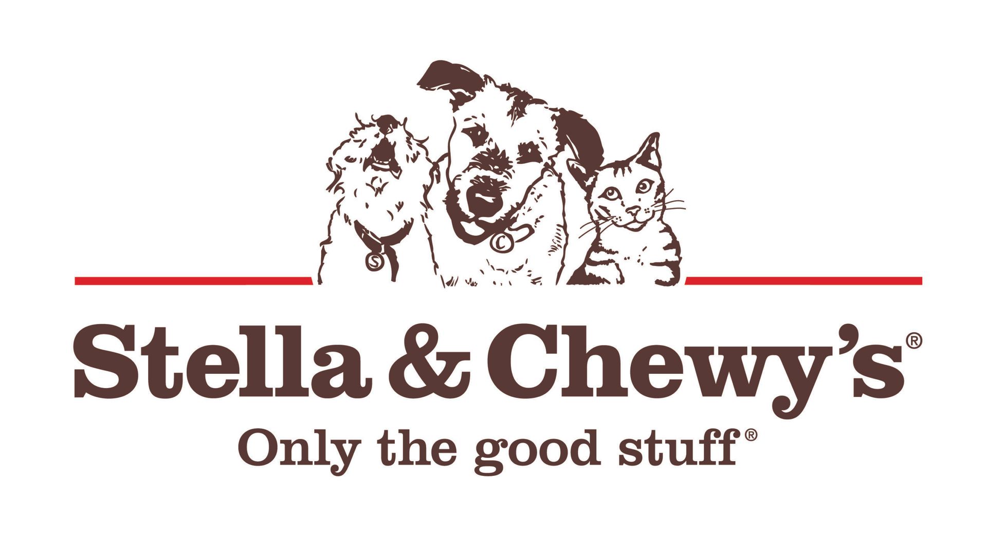 The logo for stella & chewy 's only the good stuff.