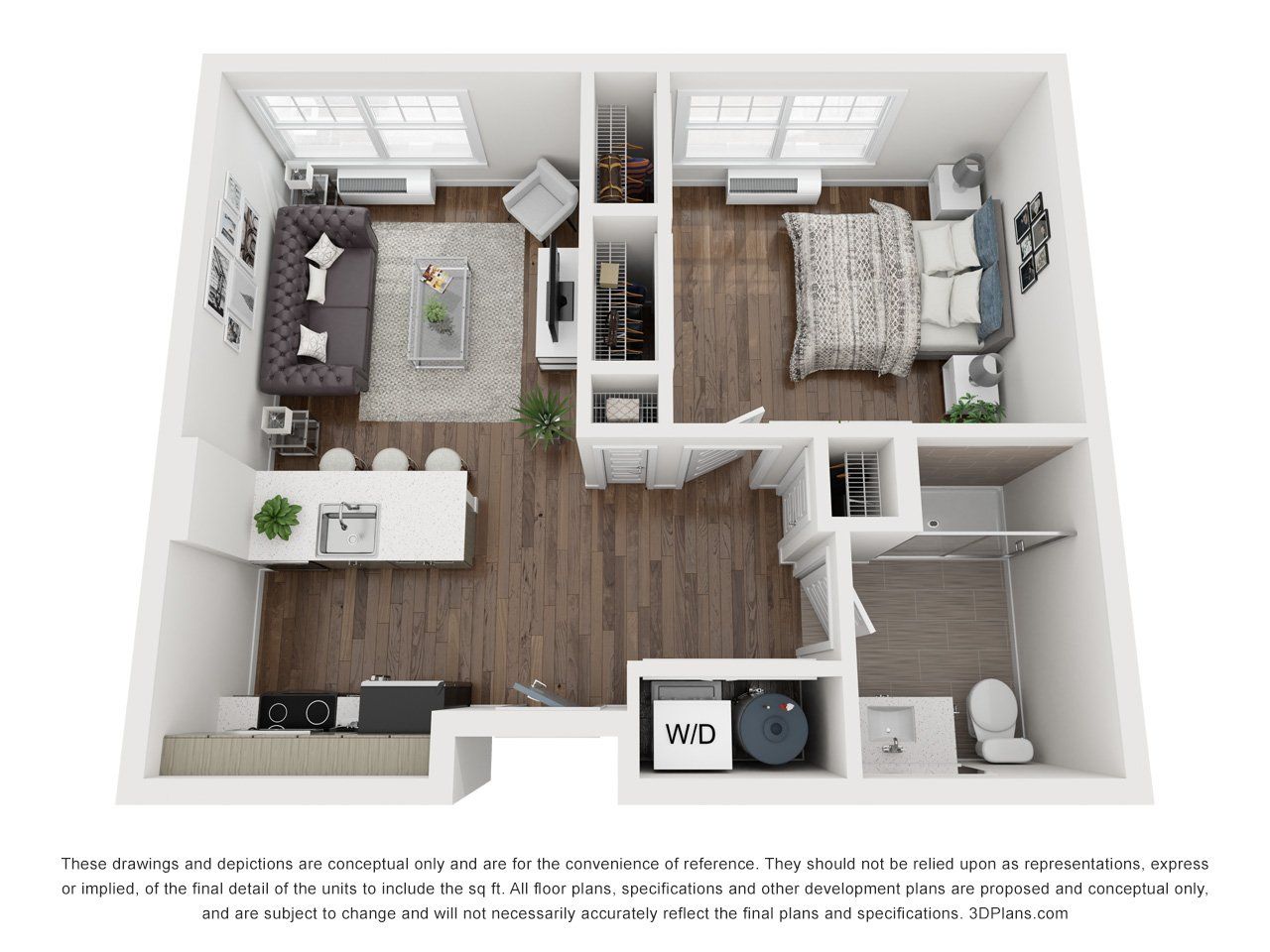1 bed