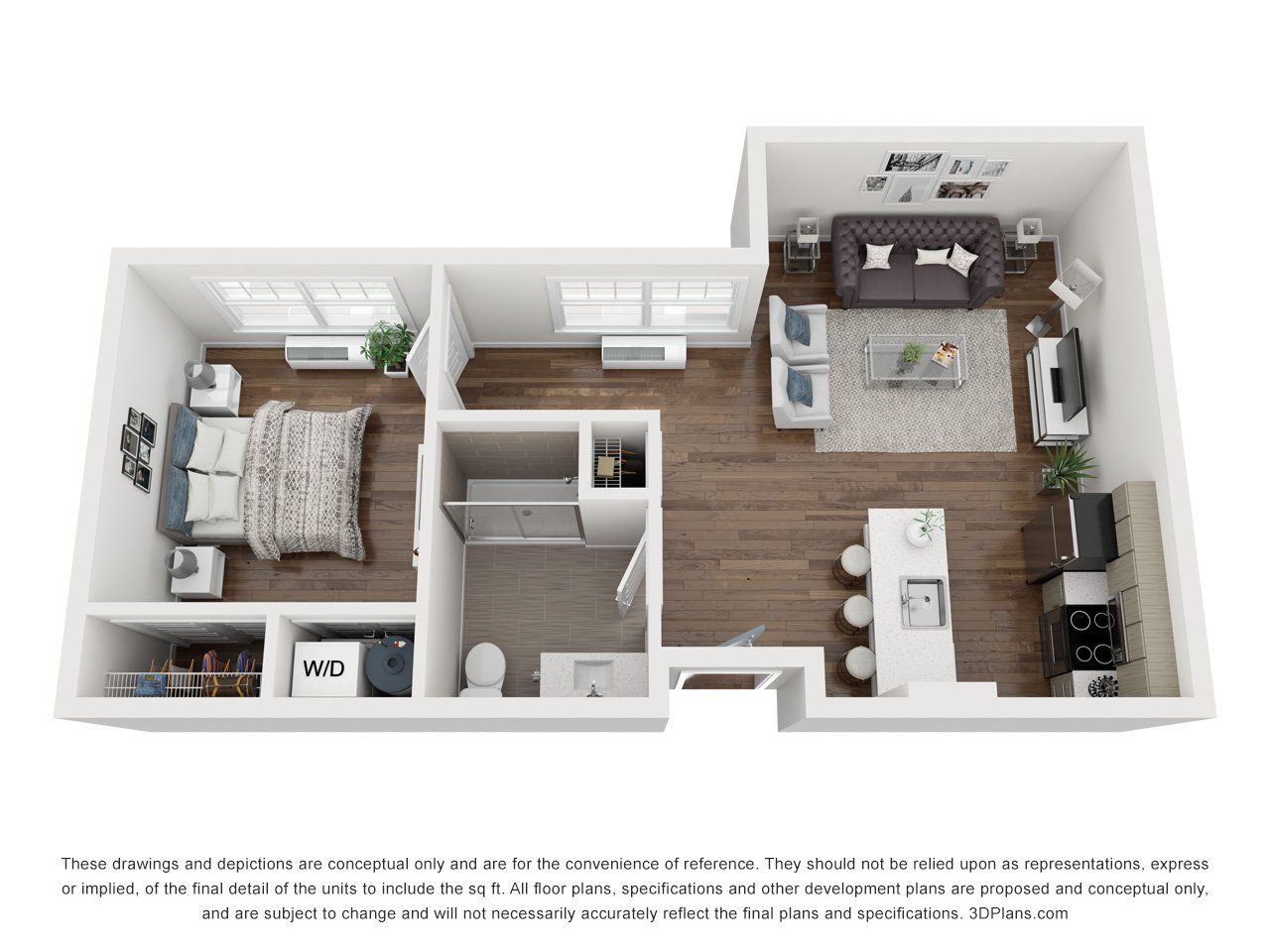 1 bed