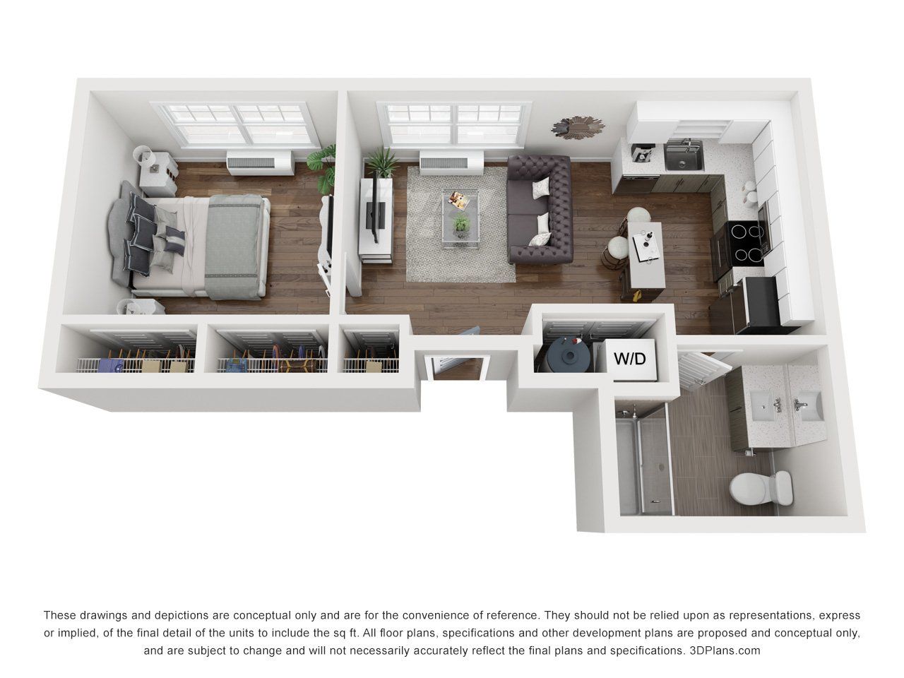 1 bed