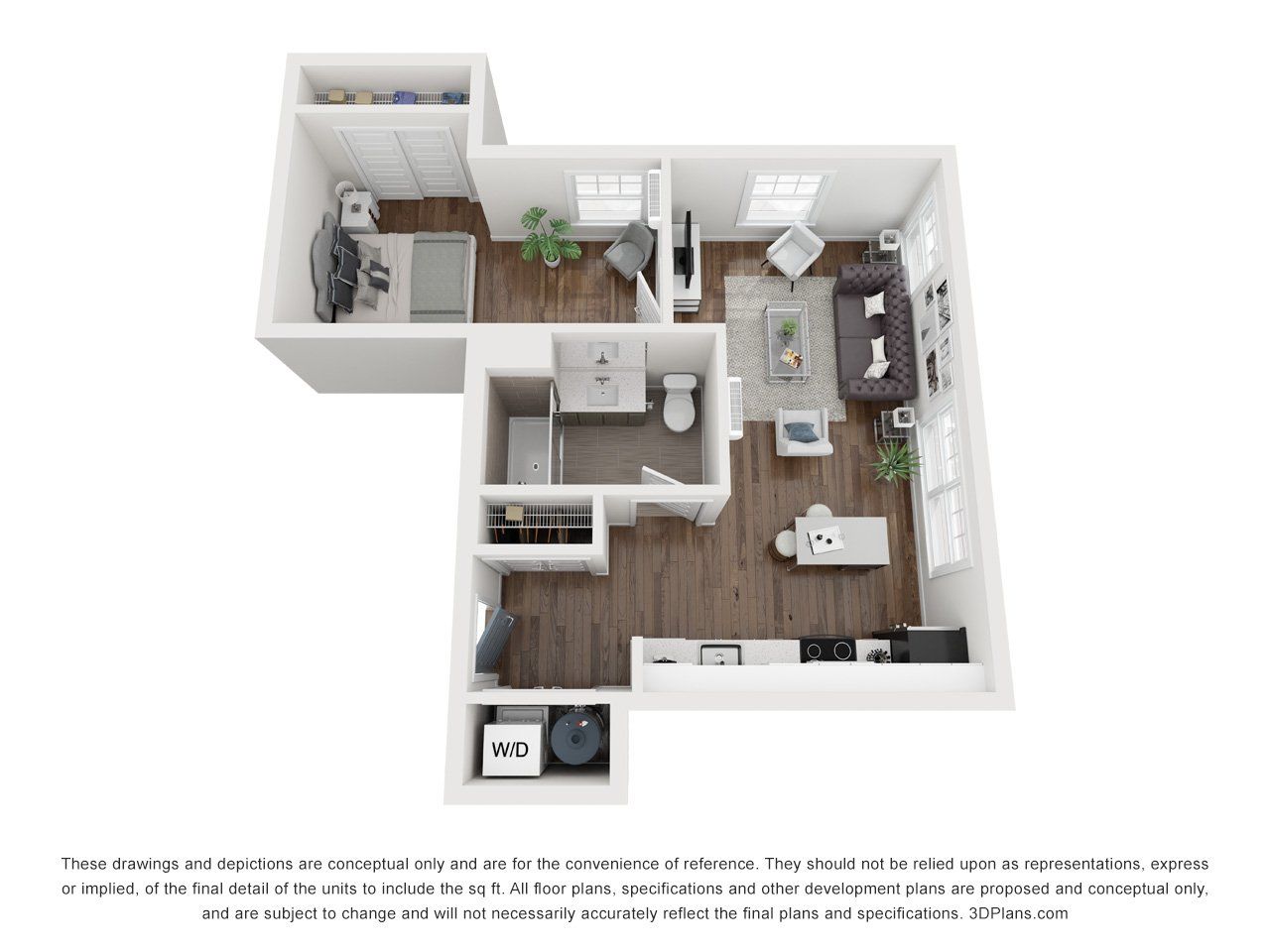 1 bed