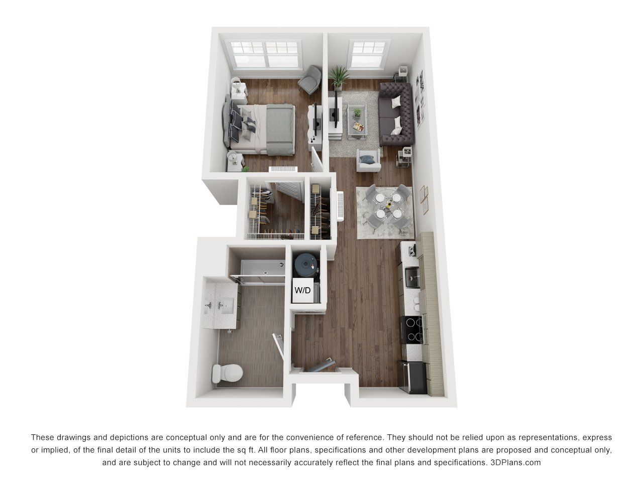 1 bed