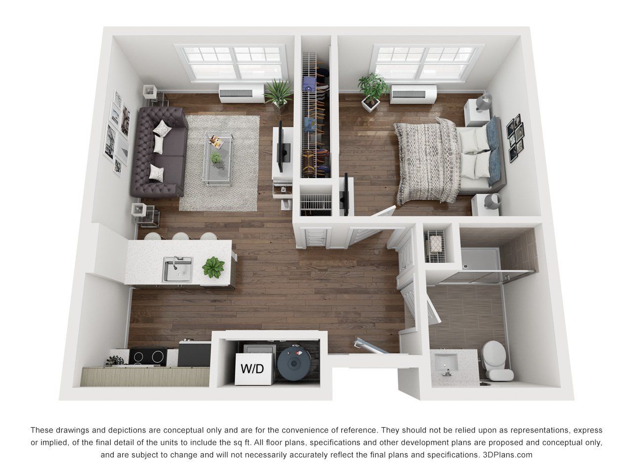 1 bed