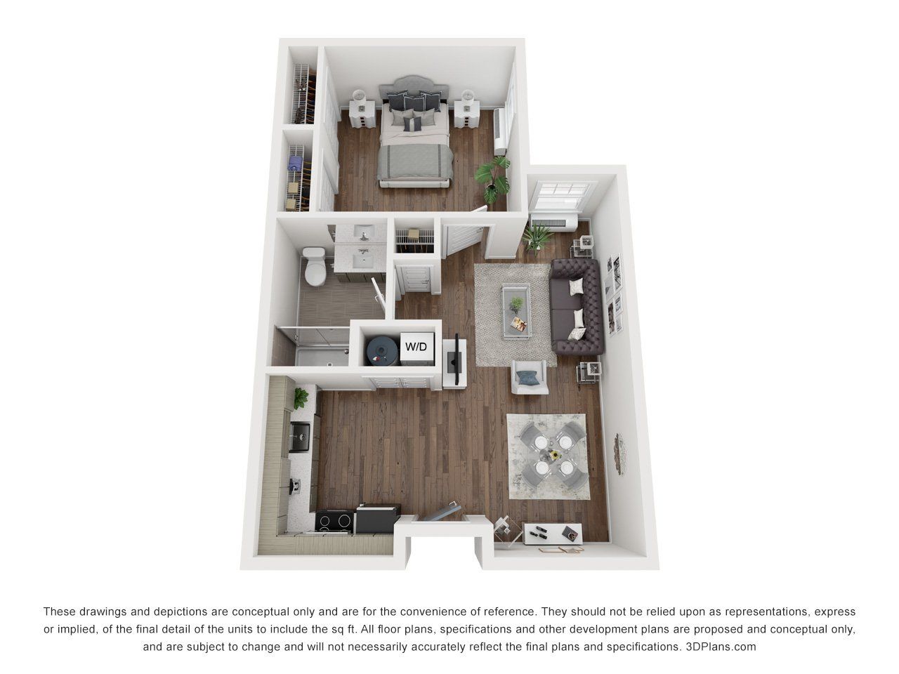 1 bed