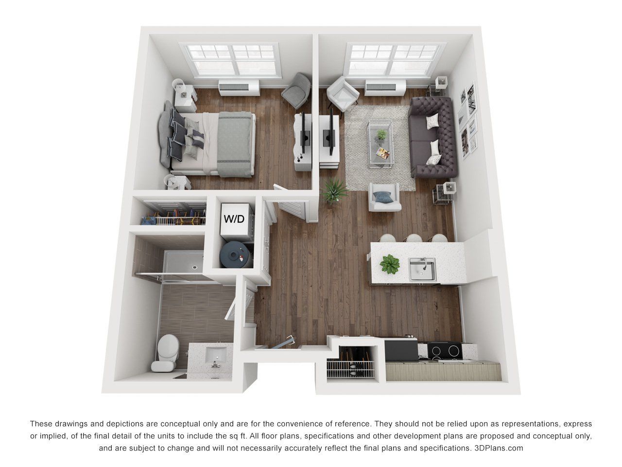 1 bed