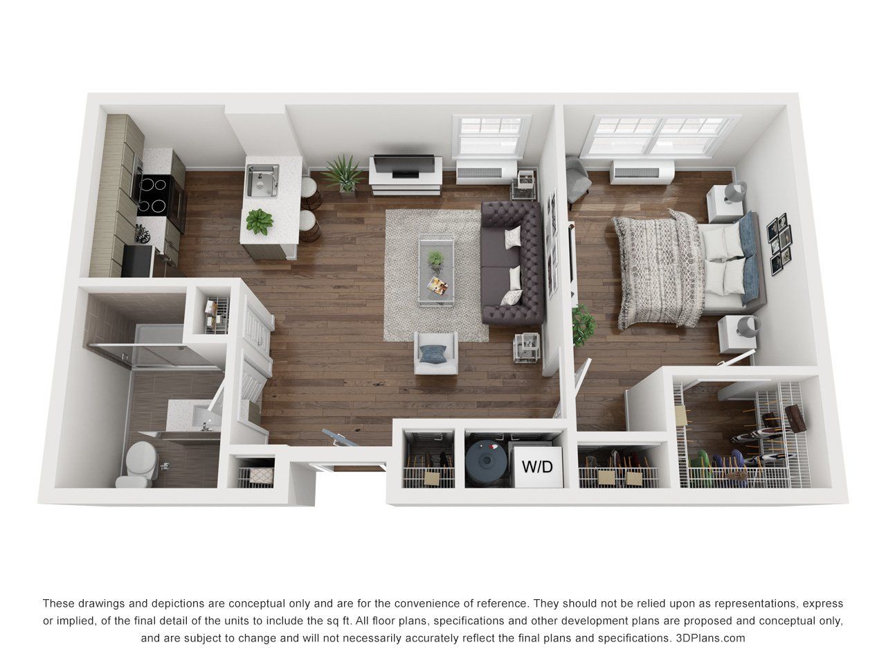 1 bed