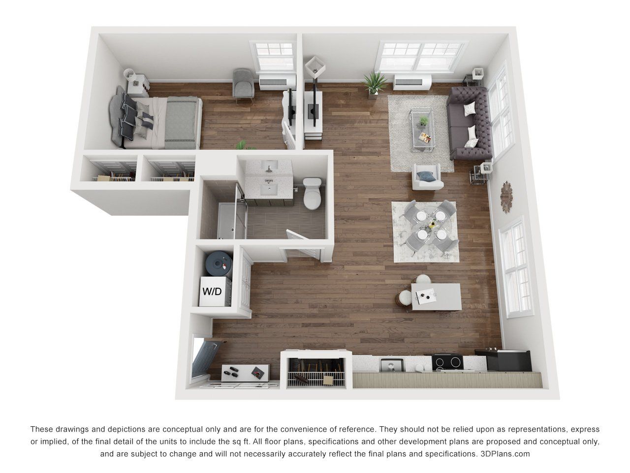 1 bed