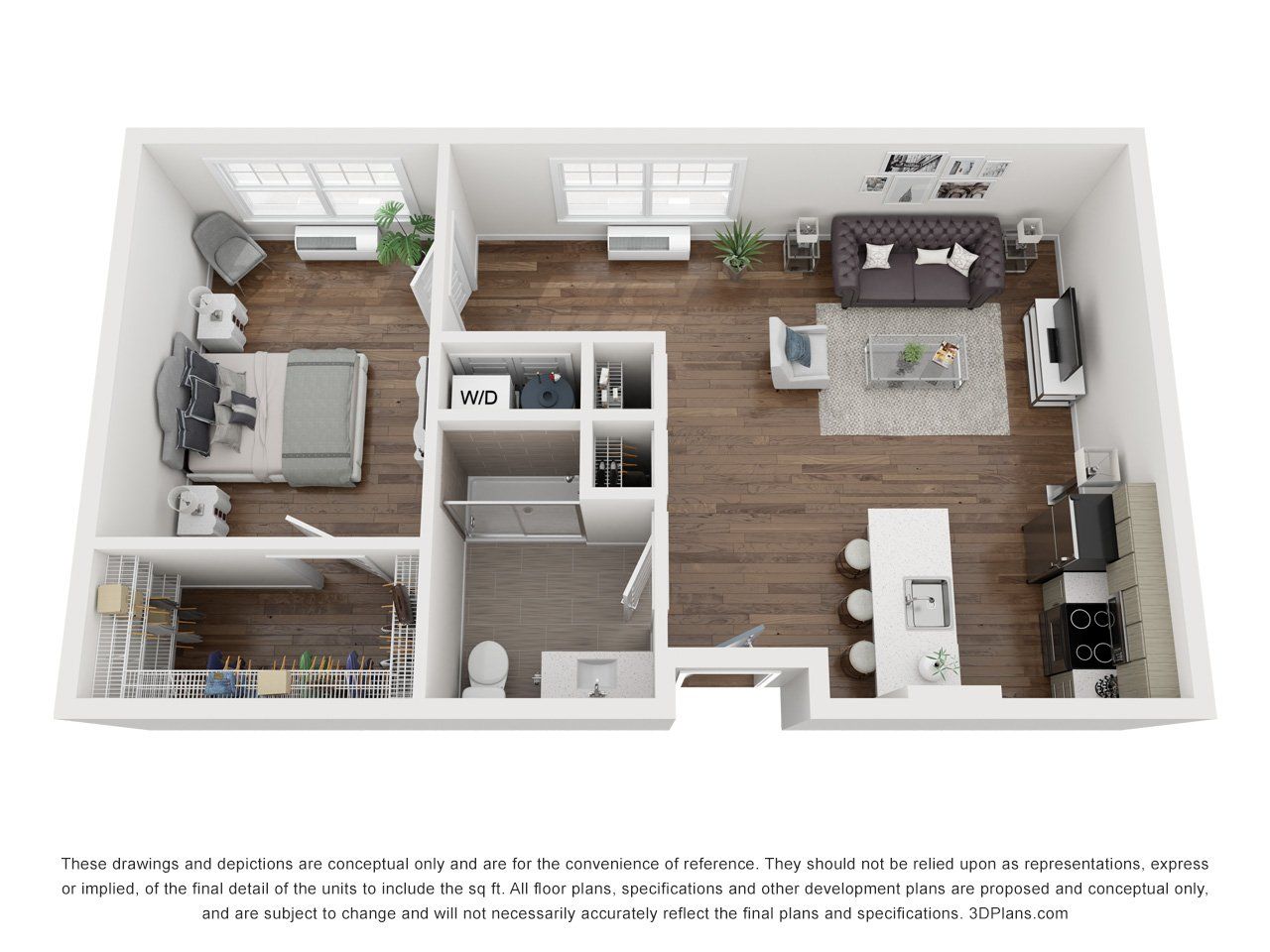 1 bed