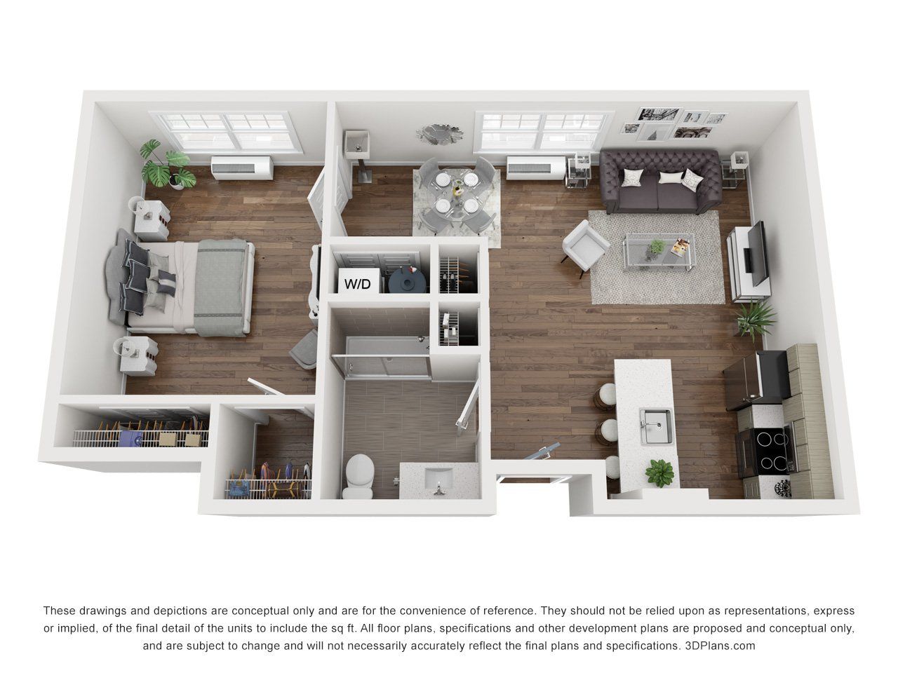 1 bed