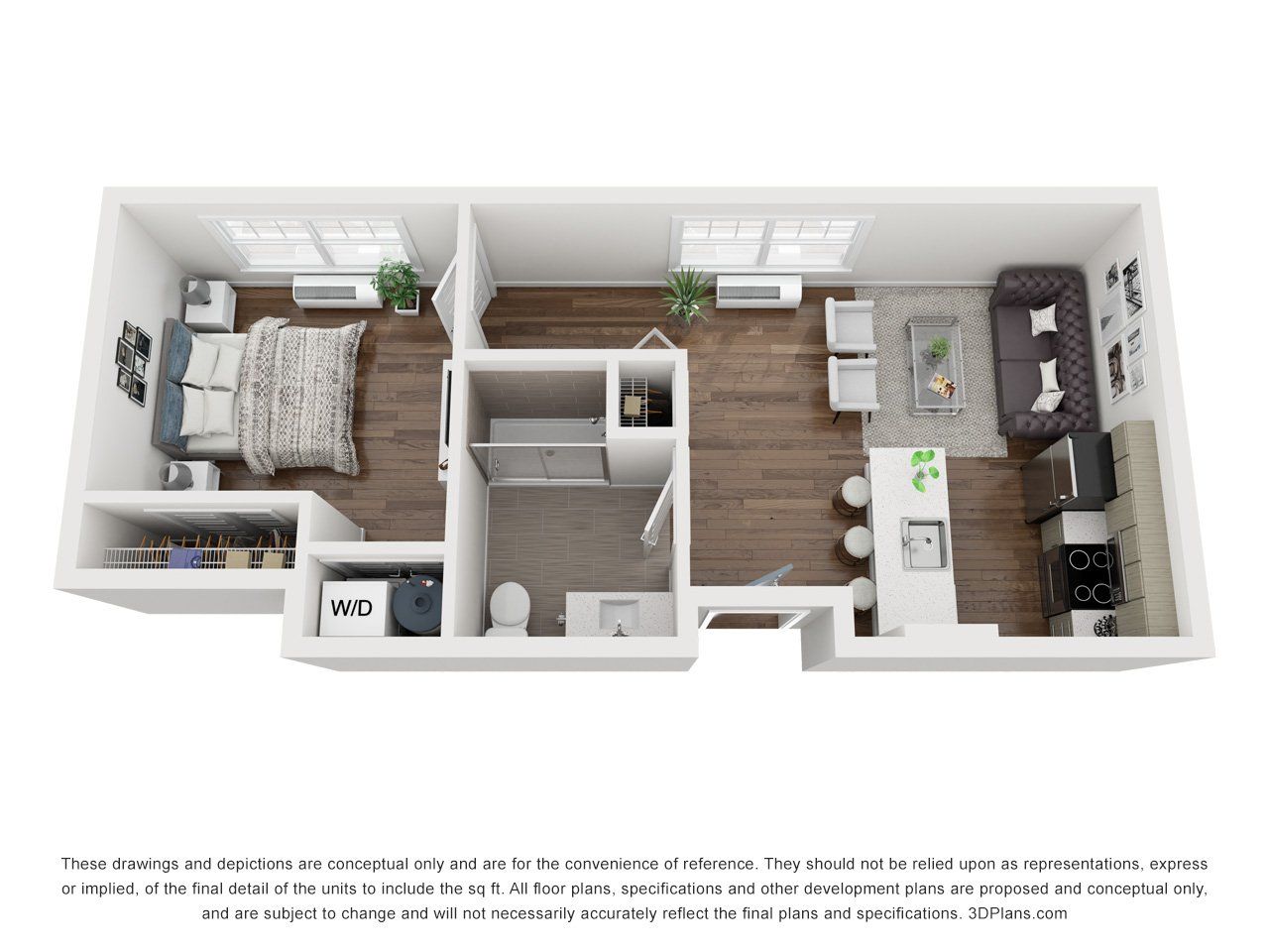 1 bed