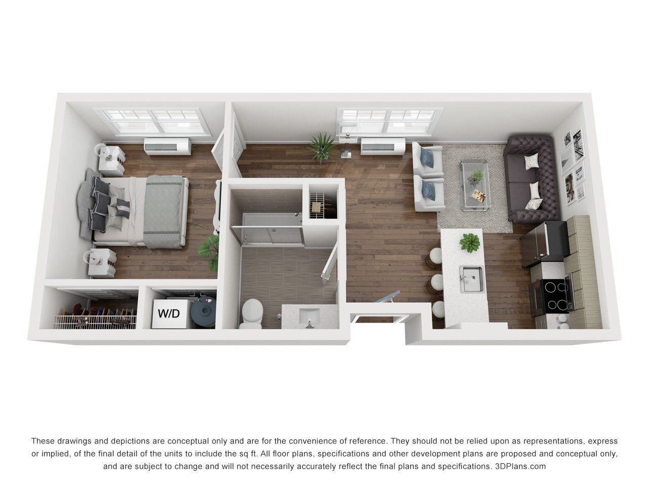 1 bed