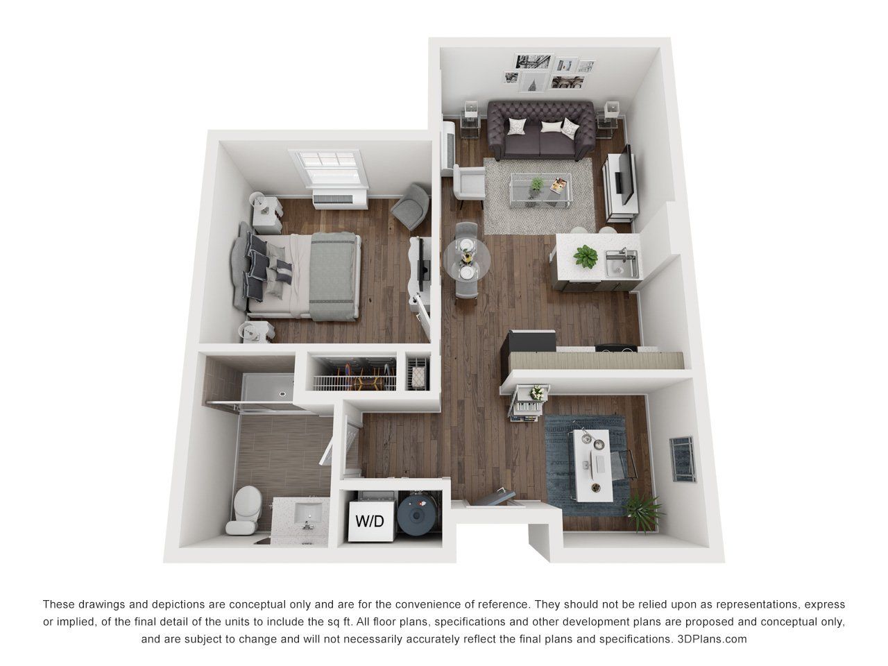 1 bed with den