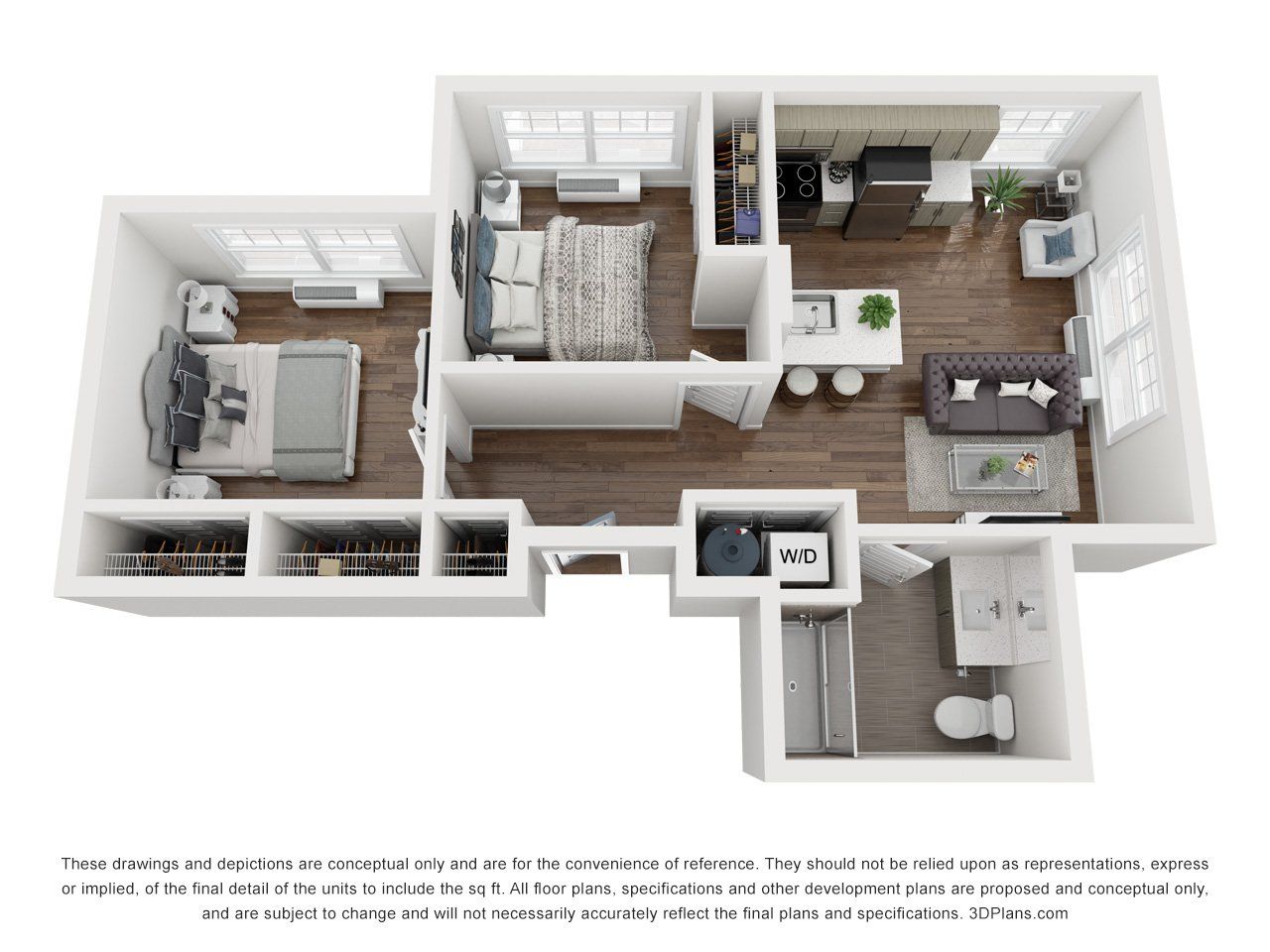 2 bed