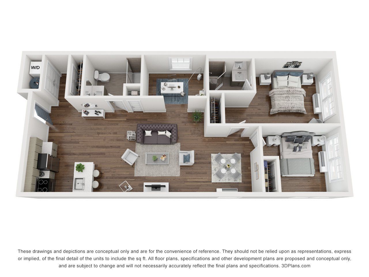 2 bed