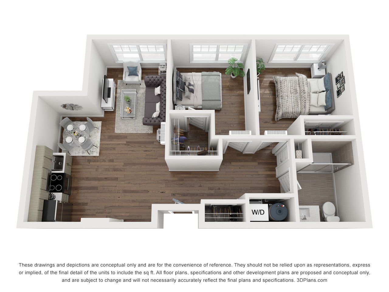 2 bed