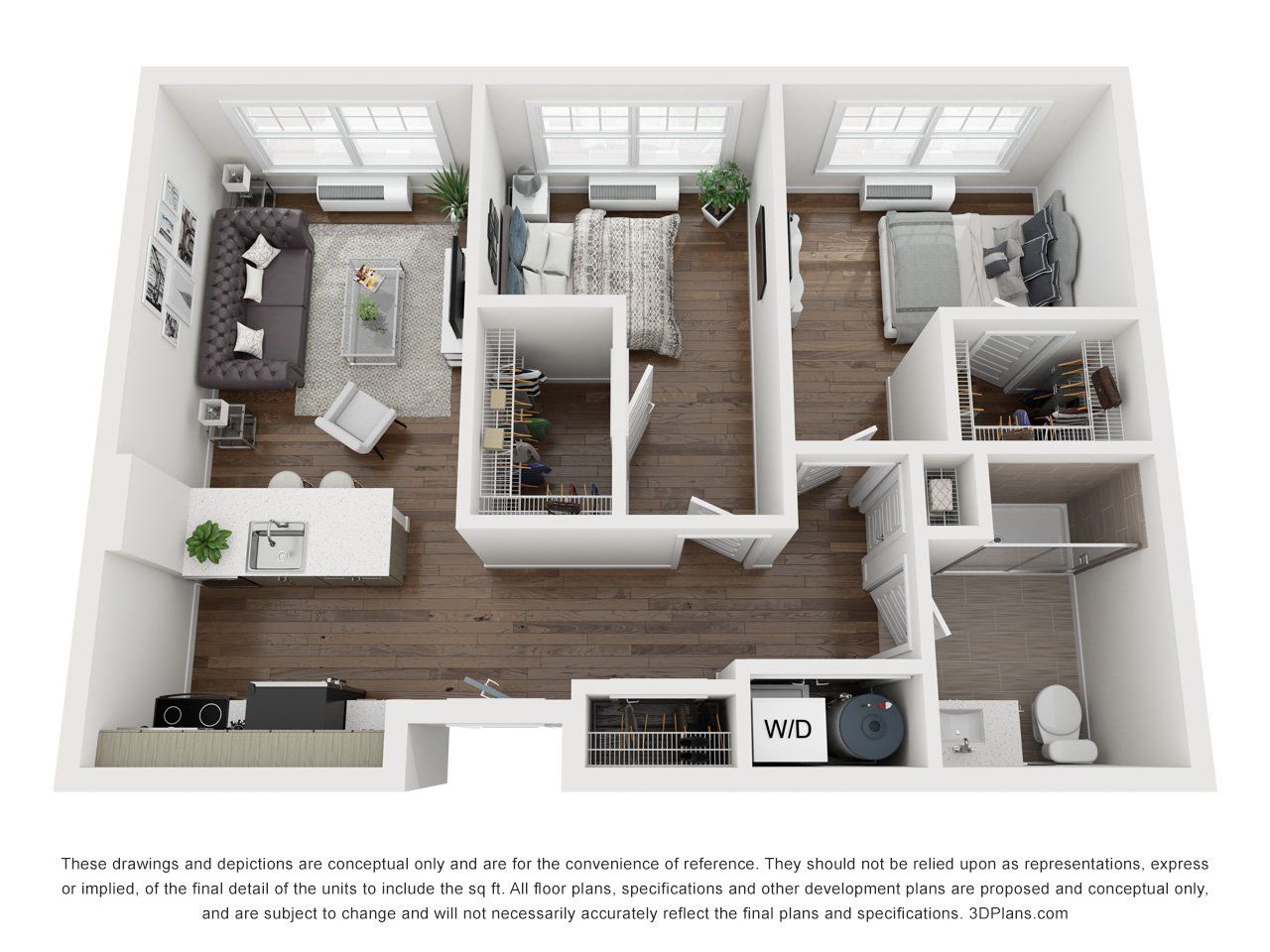 2 bed