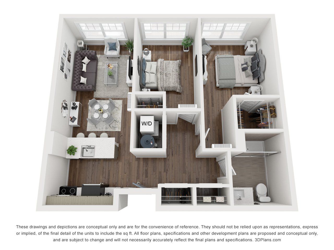2 bed