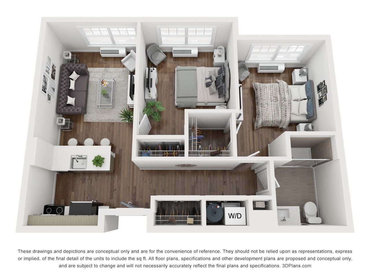 2 bed