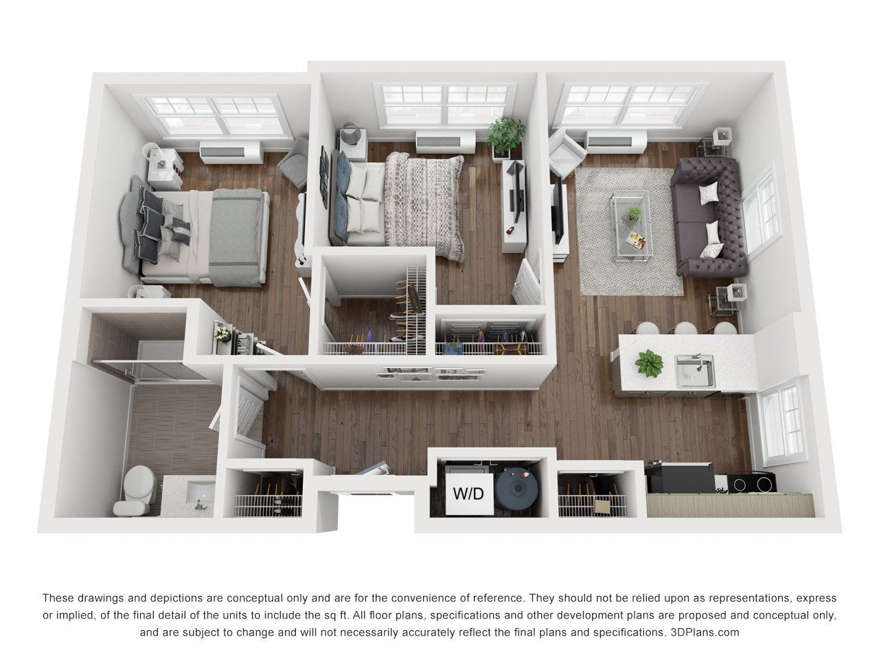 2 bed