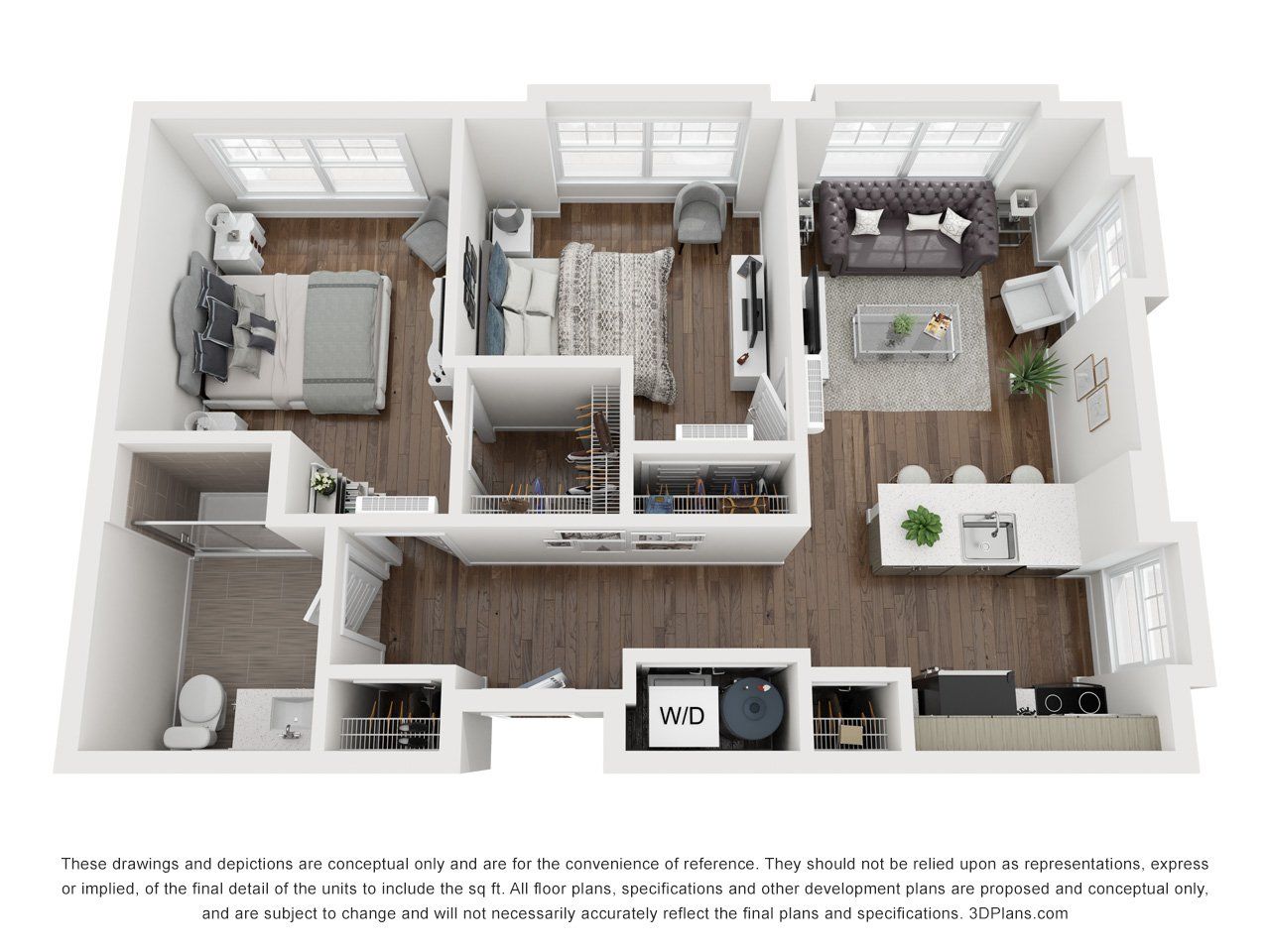 2 bed