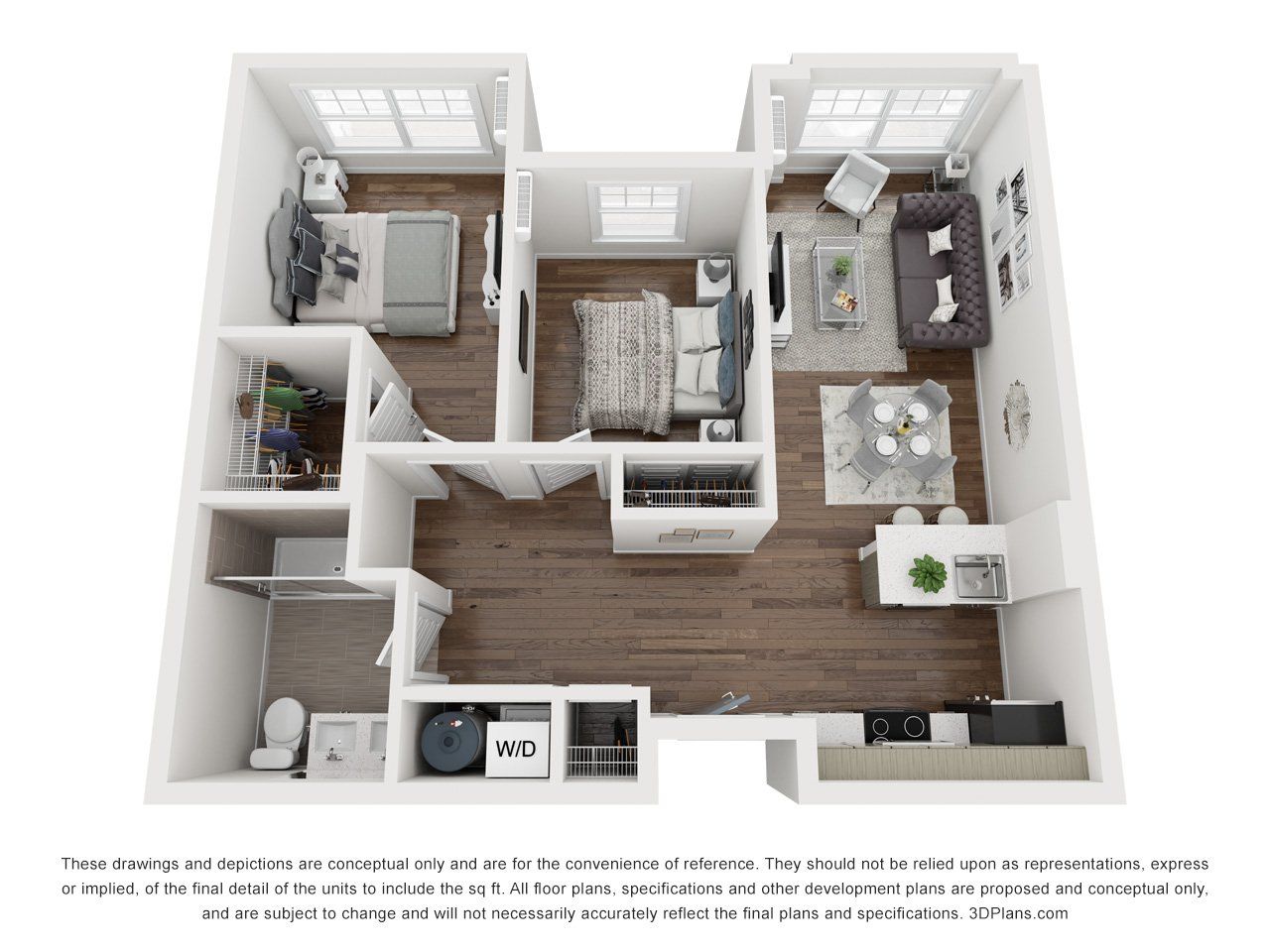 2 bed
