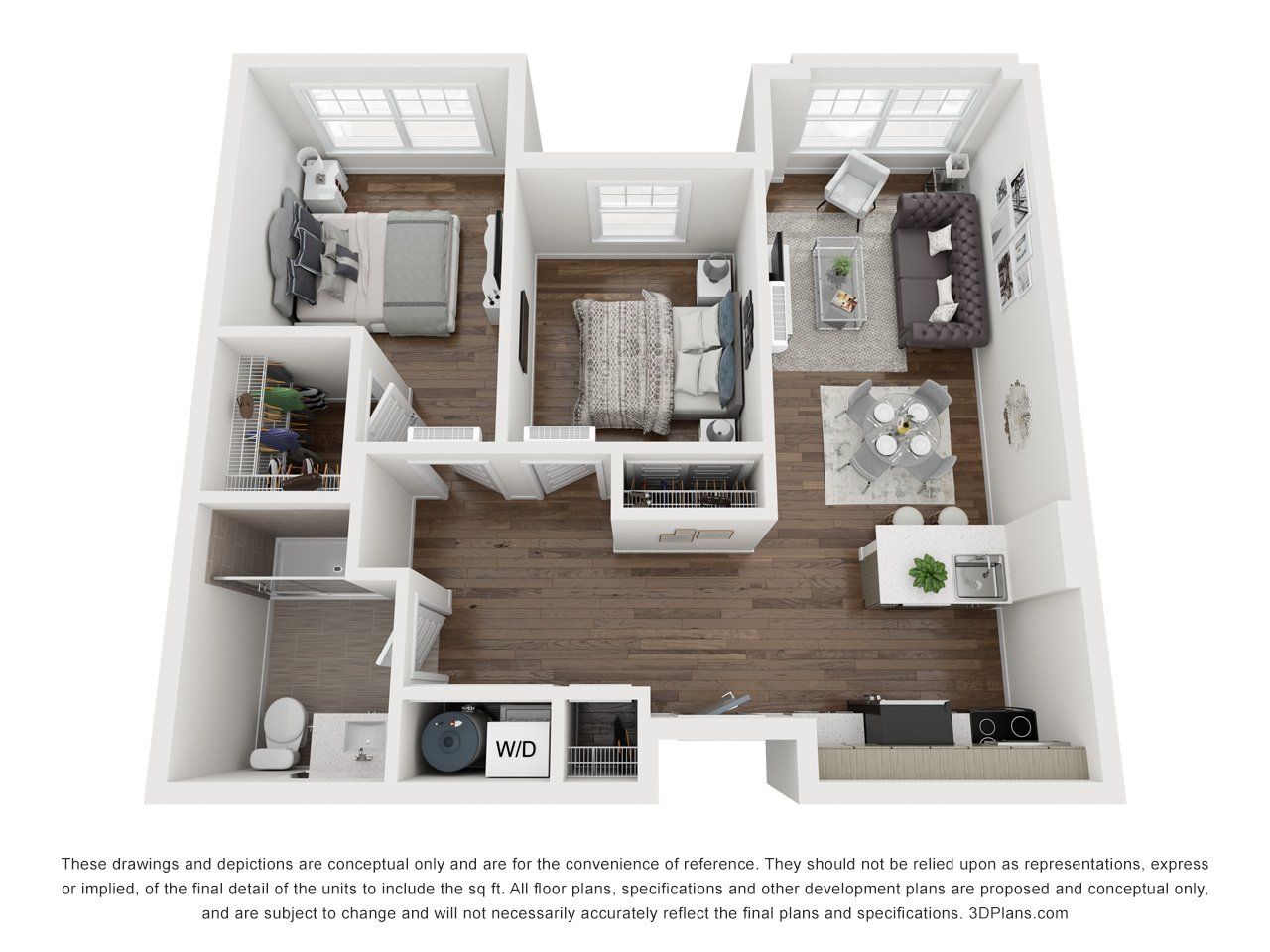2 bed