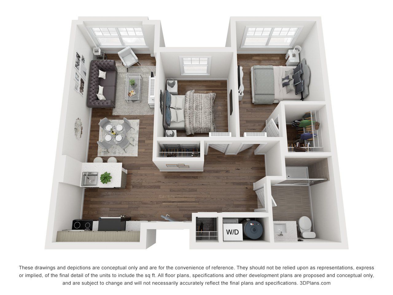 2 bed