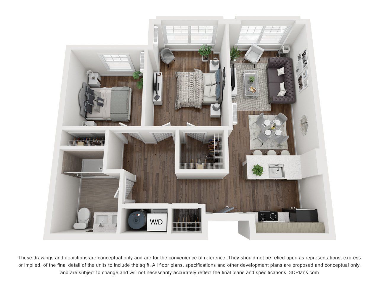 2 bed