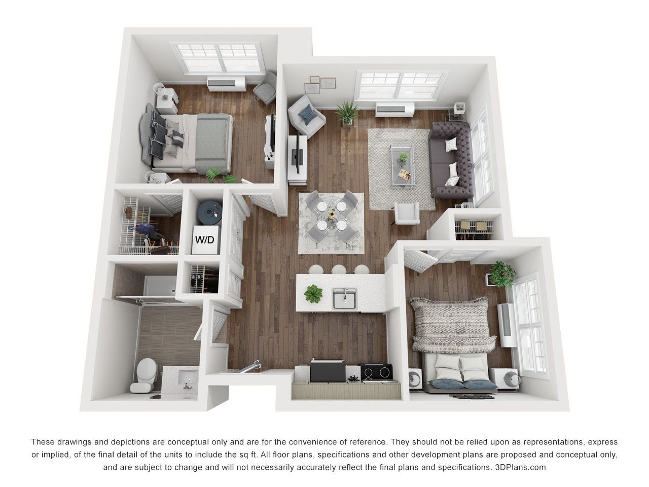 2 bed