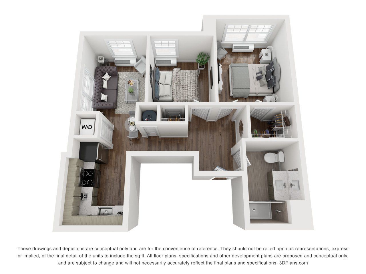 2 bed