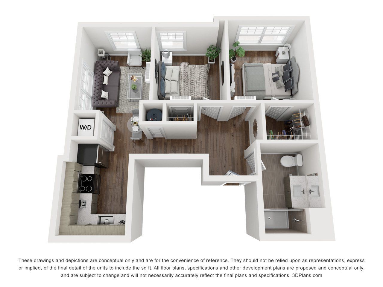 2 bed
