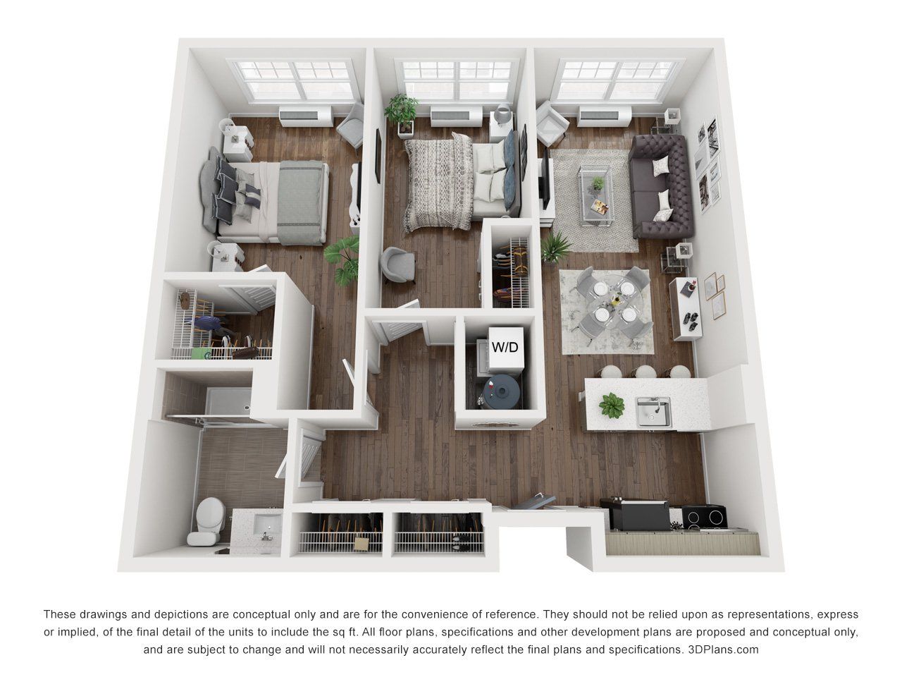 2 bed