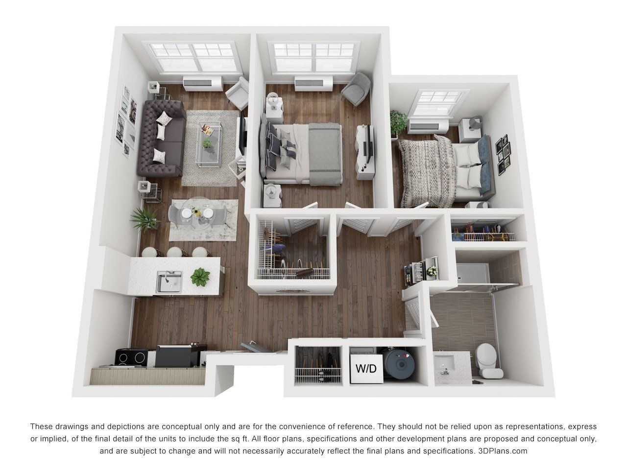 2 bed