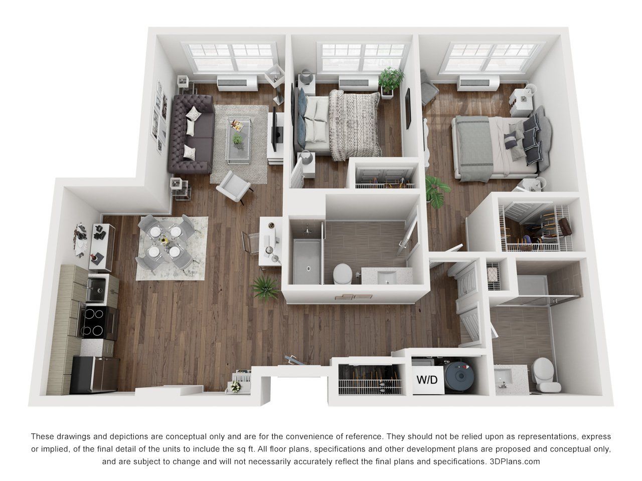 2 bed