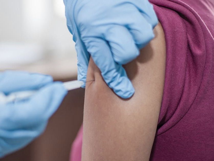 Arm Getting Flu Injection Arm Getting Flu Injection