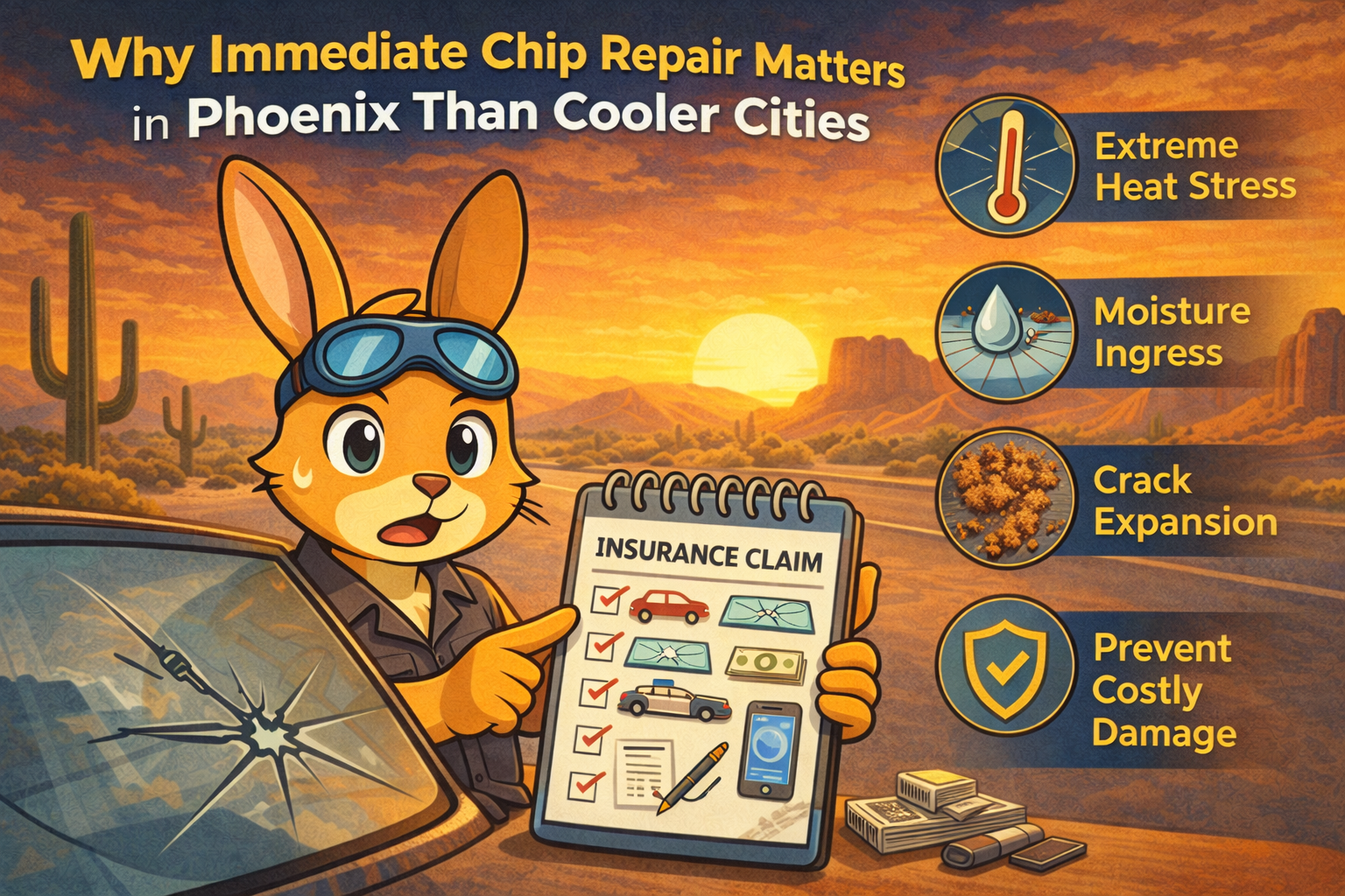 Why Immediate Chip Repair Matters More in Phoenix Than Cooler Cities