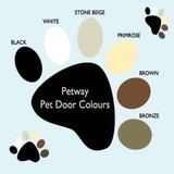 A Paw-Shaped Chart Displaying Six Pet Door Colors — Suburban Security Screens in Currumbin, QLD