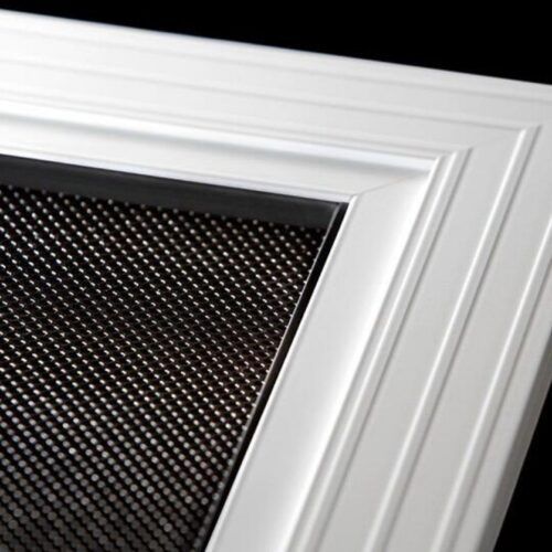 Close-up View of a White, Decorative Frame — Suburban Security Screens in Currumbin, QLD