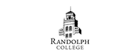Randolph College logo with a stylized building above the name on a white background
