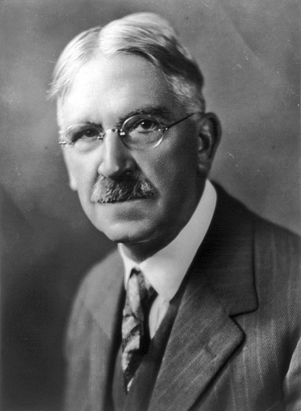 Black and white image of John Dewey