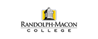 Randolph-Macon College logo with black text and gold shield on white background