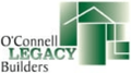 Logo for O'Connell Legacy Builders with text and a green gradient building outline.