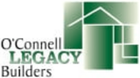Logo for O'Connell Legacy Builders with text and a green gradient building outline.