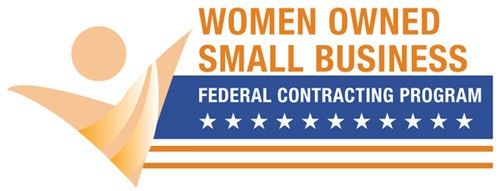 The logo for the women owned small business federal contracting program