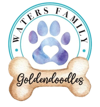A logo for the waters family goldendoodles