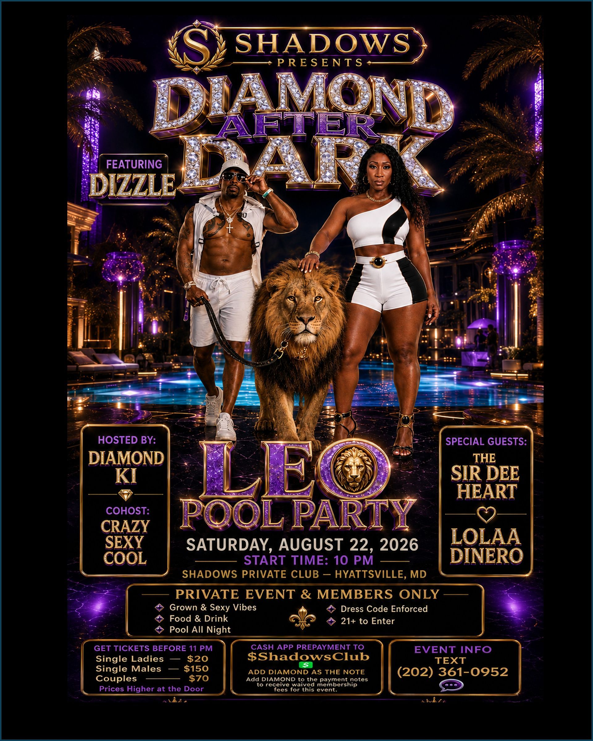 DIAMOND AFTER DARK: LEO POOL PARTY