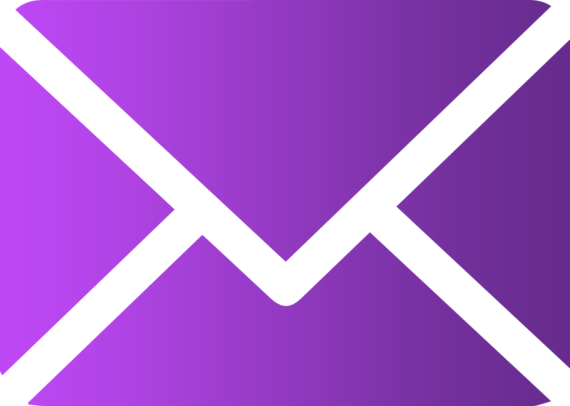 A purple envelope icon with white lines forming a closed mail flap.
